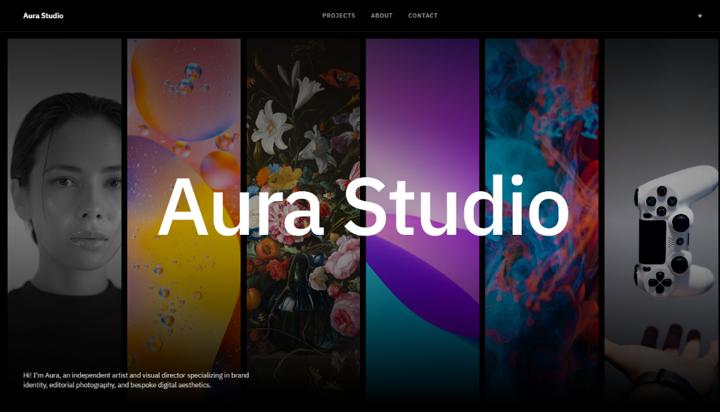 Aura Studio — Tmavé portfolio