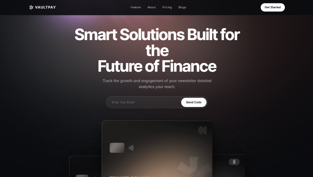 VaultPay — Fintech Landing Page